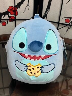 Disney Blue Stitch Plush with Cookie Accent